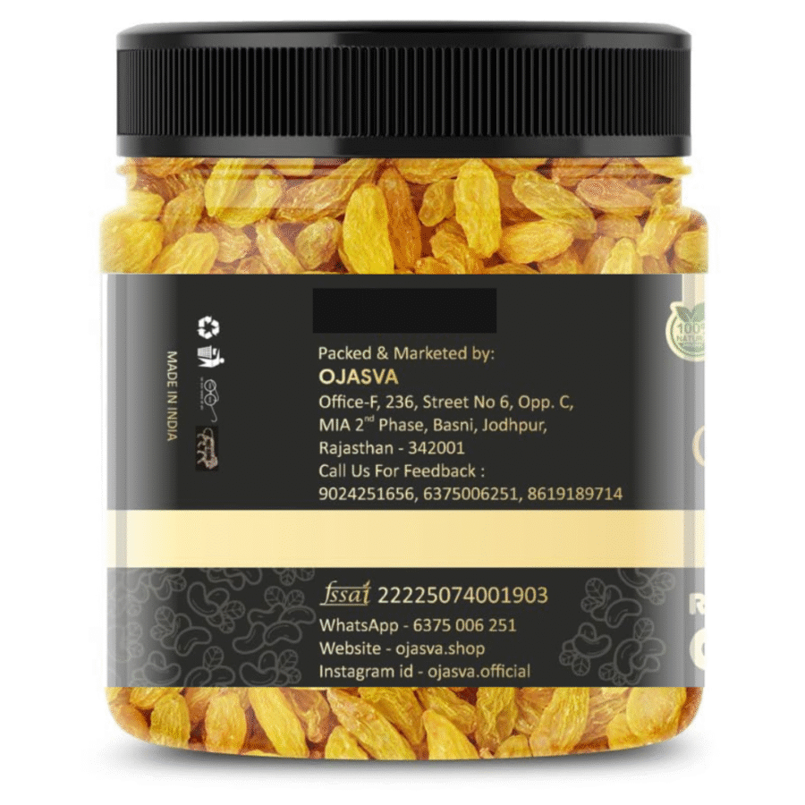 Ojasva Golden Seedless Raisins